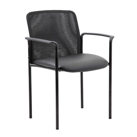 BOSS Caressoft and Mesh Guest Chair, Black B6909-CS